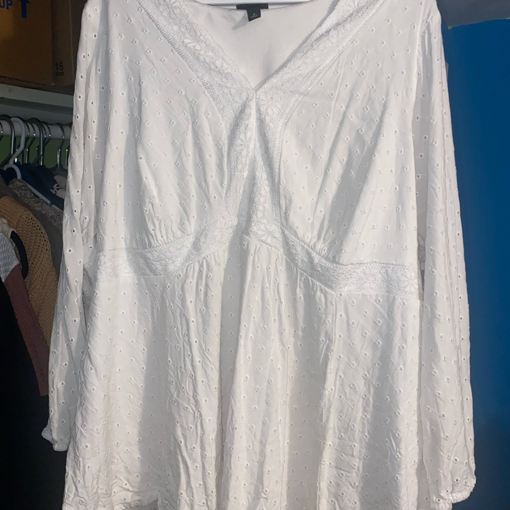 Torrid Elegant White Blouse